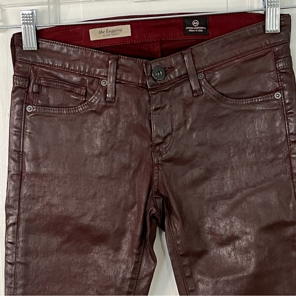 AG ADRIANO GOLDSCHMIED Legging Ankle Super Skinny Leatherette Jean Size 24R New - Picture 5 of 16
